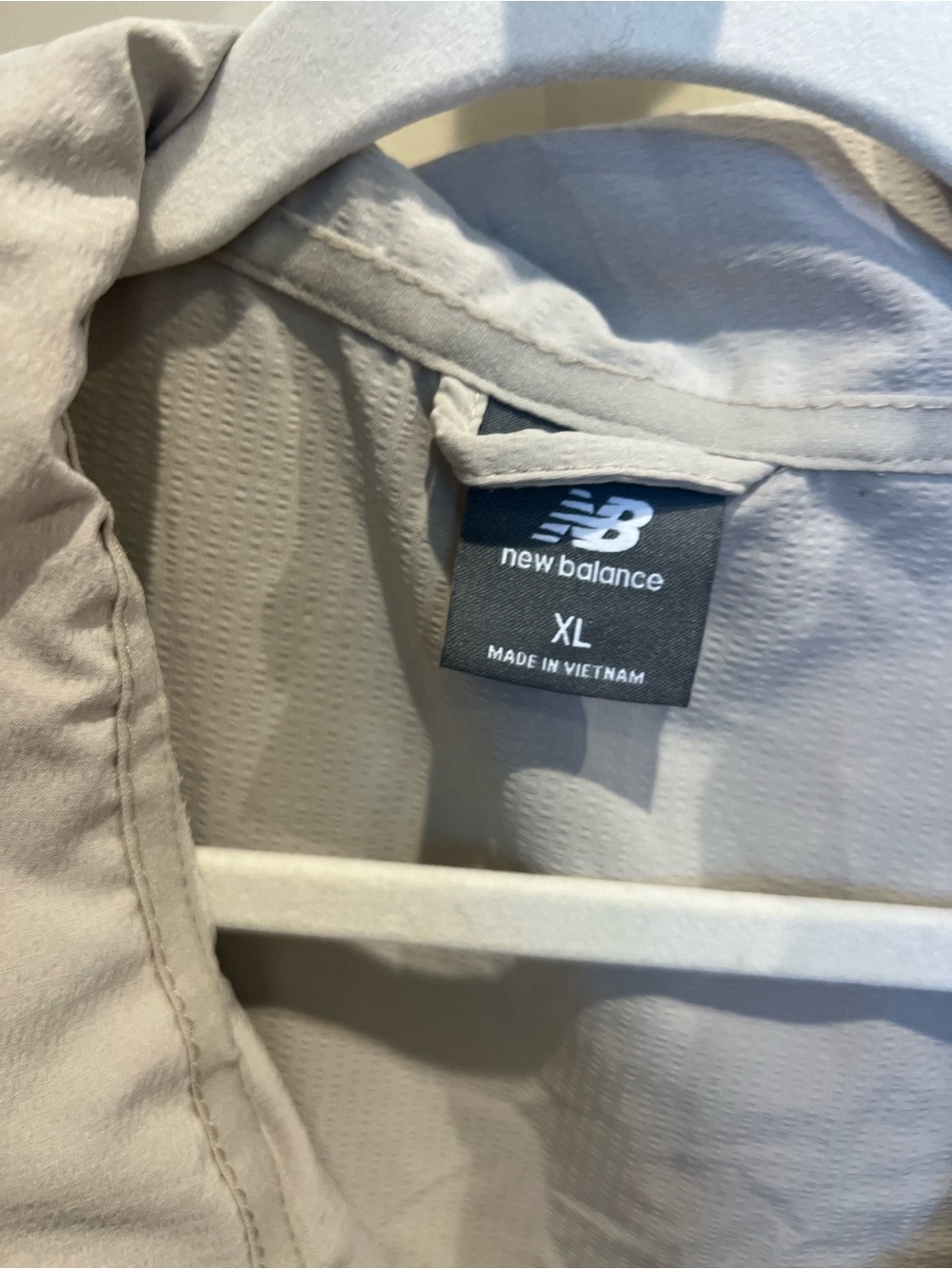 New Balance womens XL Light Beige running Jacket